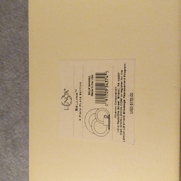 New! Lenox Bellina Bone China Dinnerware With Platinum Trim - Picture 4 of 5